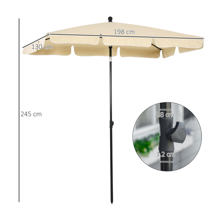 Rectangular Patio Umbrella with Adjustable Tilt