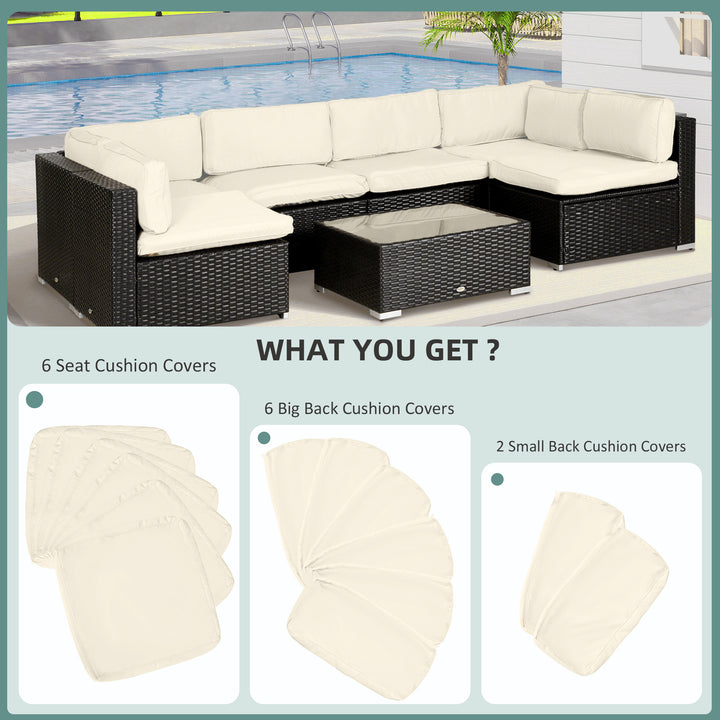 Garden Rattan Sofa Seat Cushion Covers Replacement Outdoor