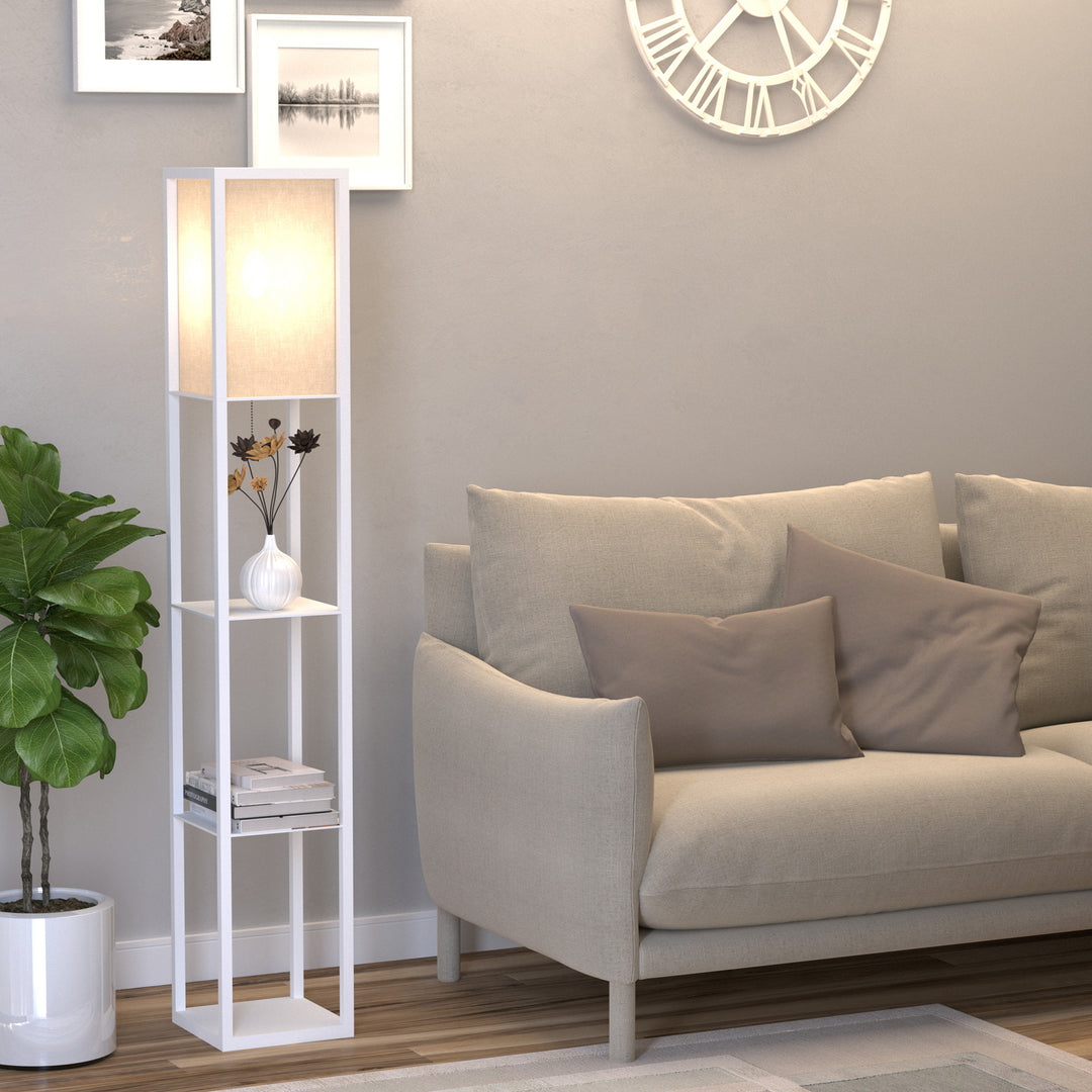 Floor Lamp with Shelves