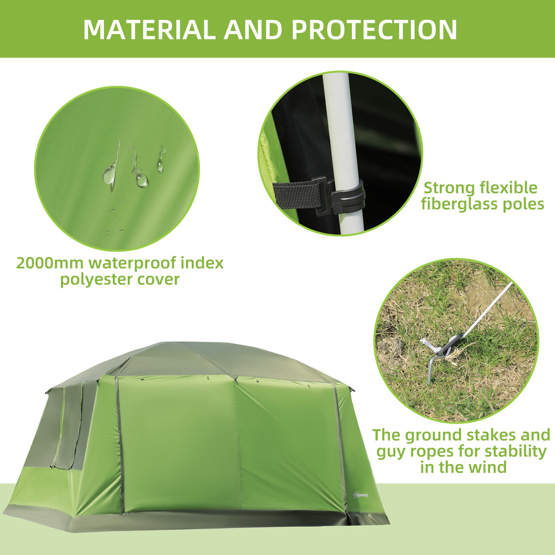 Two Room Dome Tent w/ Porch for 4-8 Man