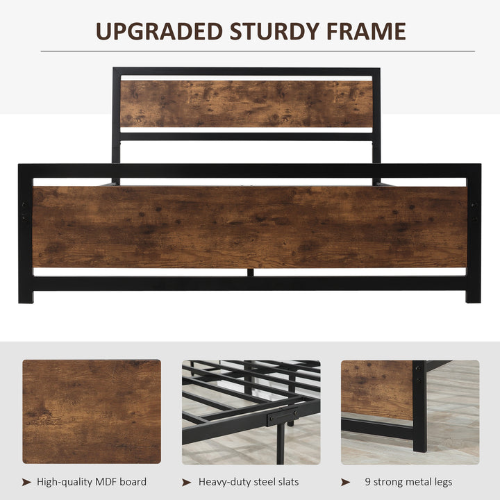 Full Bed Frame with Headboard & Footboard