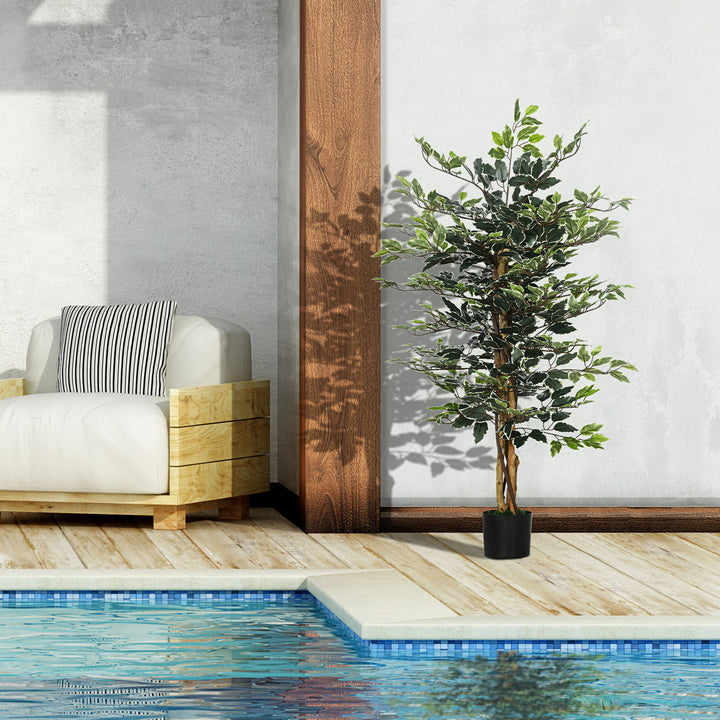 Verdant Oasis: Lifelike 130cm Ficus Tree in Pot