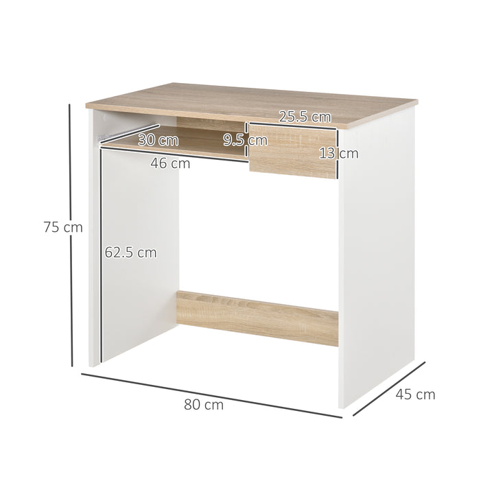 HOMCOM Compact Desk with Keyboard Tray