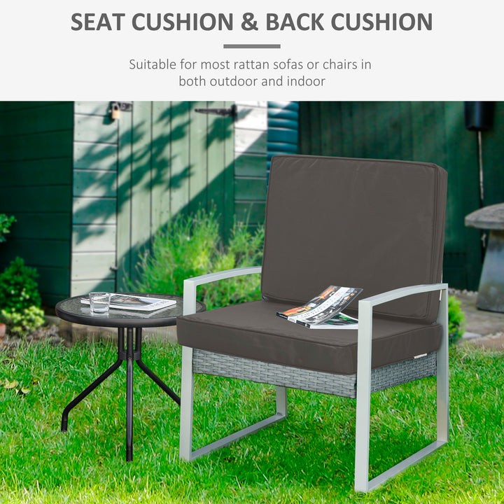 Set of 2 Garden Seat and Back Cushion Set