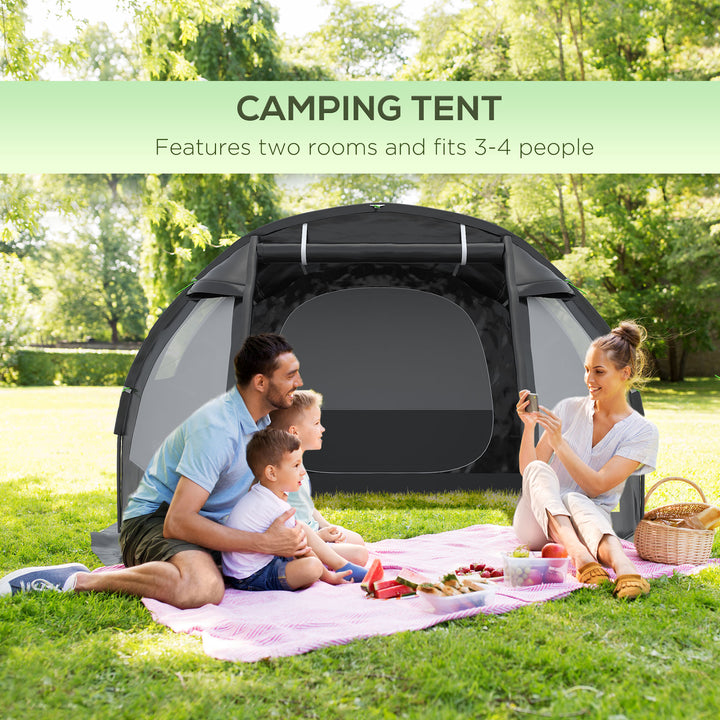 Spacious Tunnel Tent for 3-4 Persons