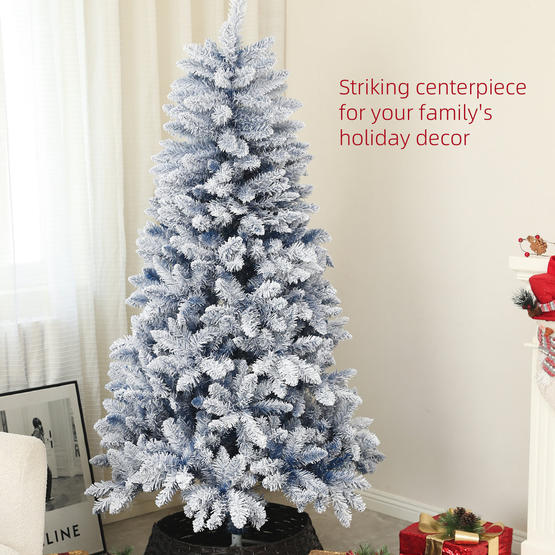 5ft Flocked Artificial Christmas Tree with 450 Snow Frosted Tips