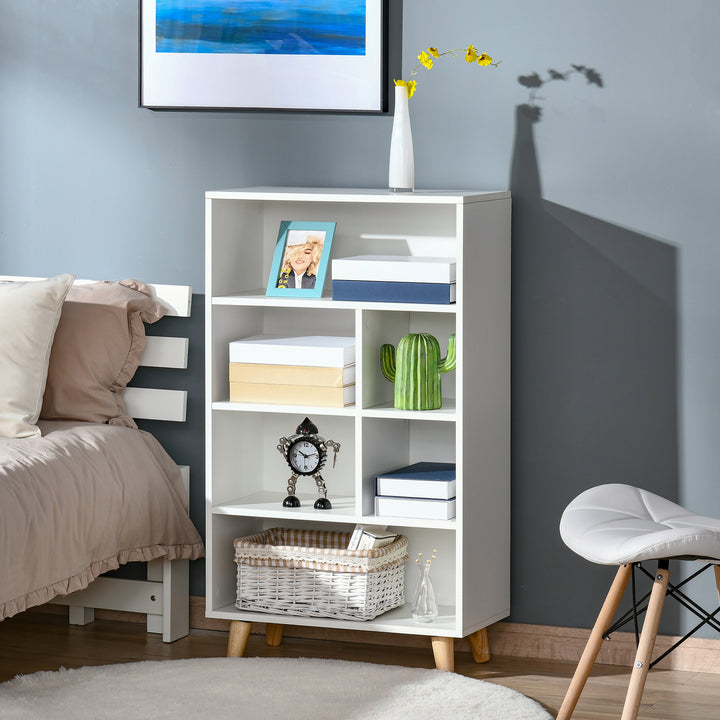 HOMCOM Modern Bookshelf, White