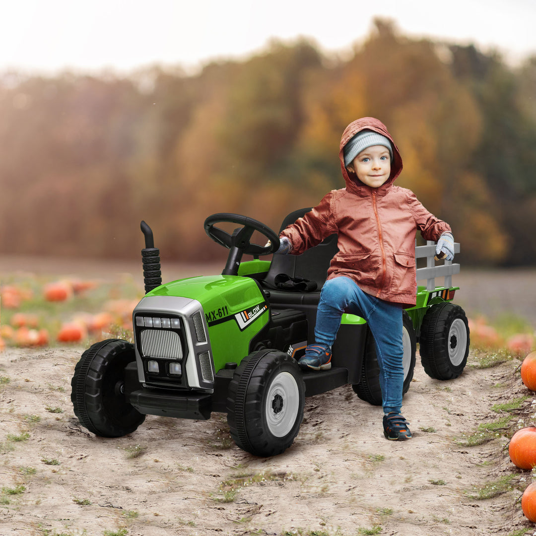 Electric Ride on Tractor w/ Detachable Trailer