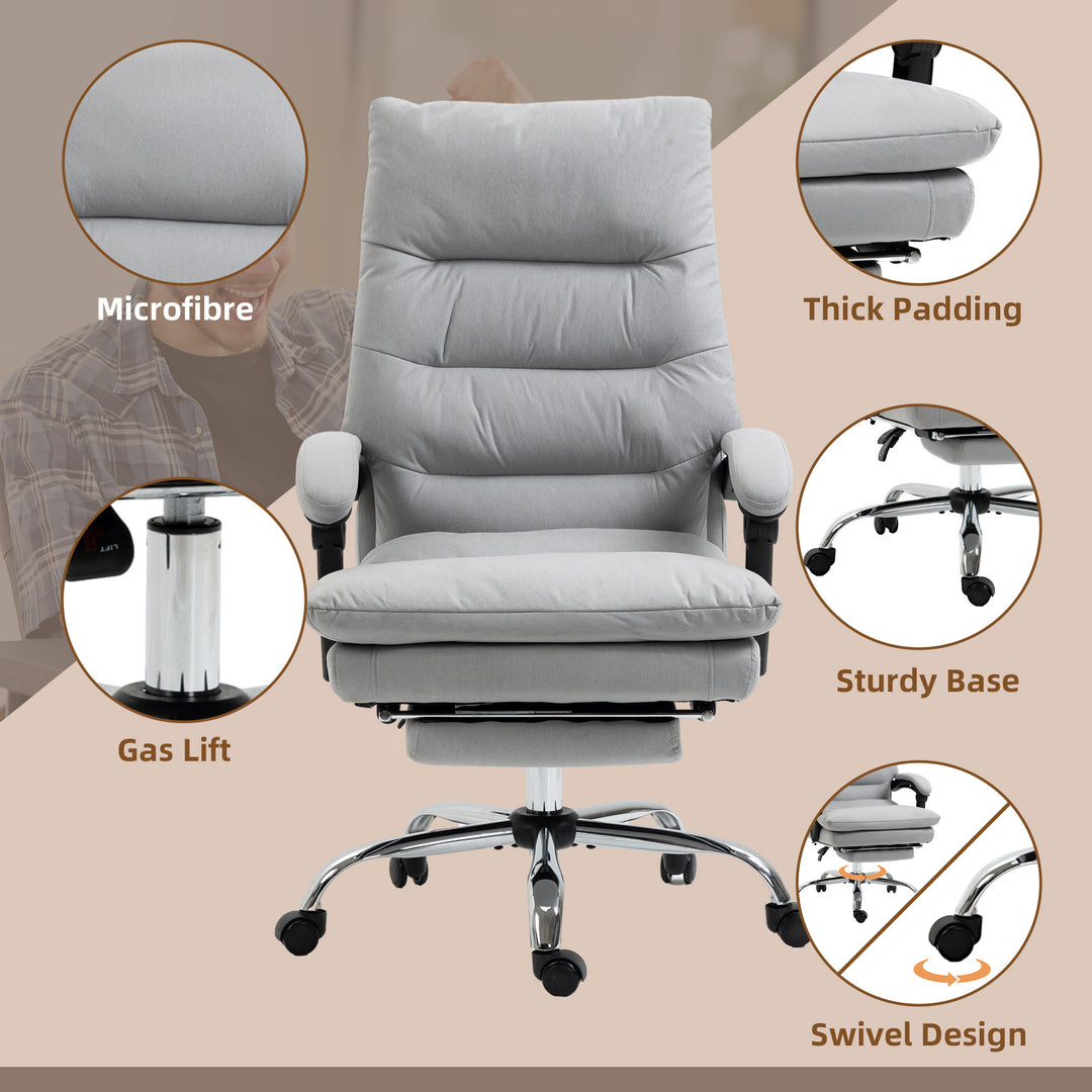 Vinsetto Massage Office Chair w/ Heat & Vibration, Grey