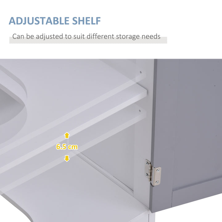 kleankin Vanity Vault: Under-Sink Storage Solution with Adjustable Shelf