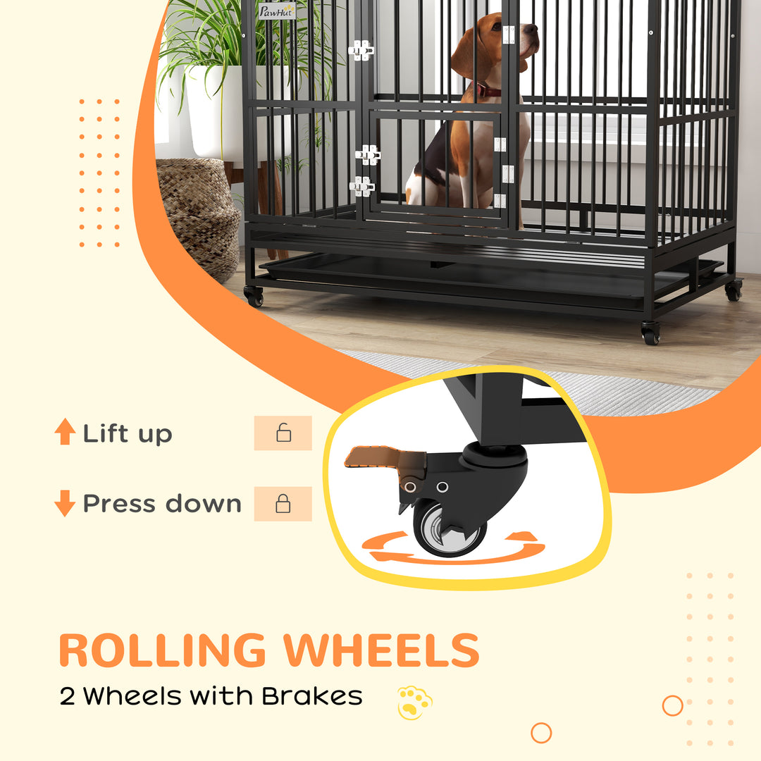 48" Heavy Duty Dog Crate on Wheels