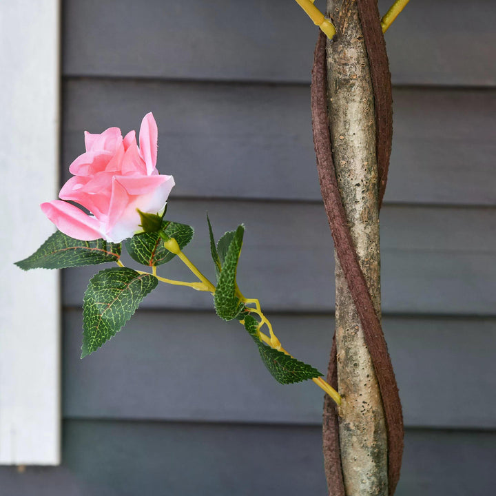 Artificial Rose Tree: 90cm Fake Plant with 21 Flowers