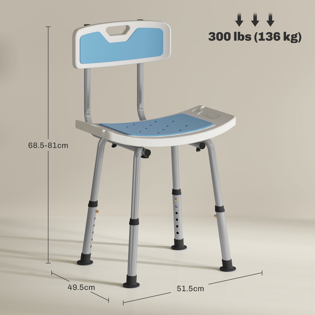 Shower Stool with Backrest