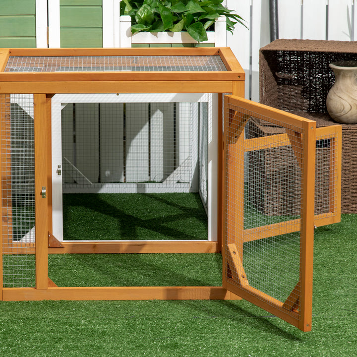 Wooden Chicken Coop with Perches