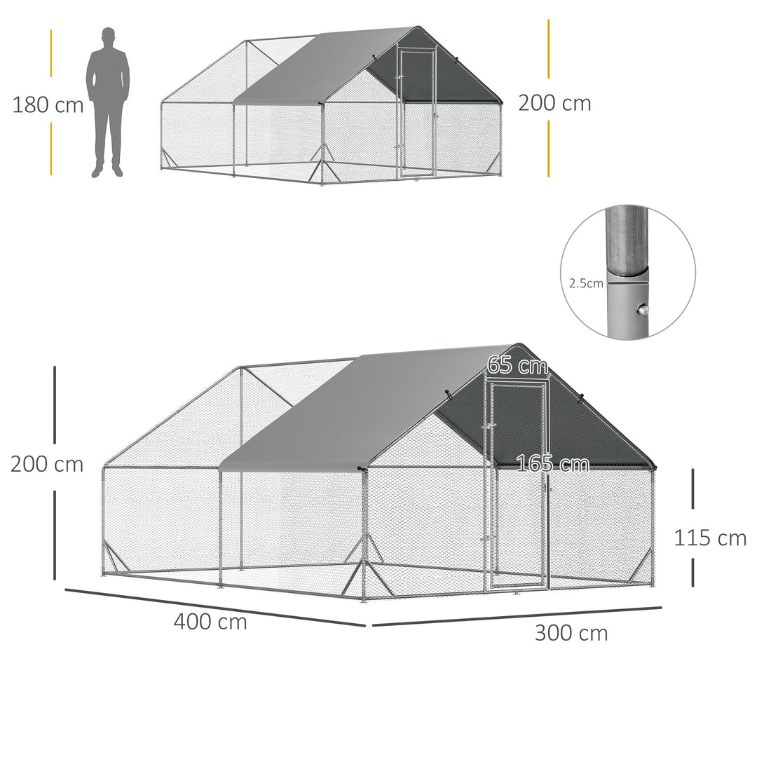 Walk-In Chicken Coop Run Cage