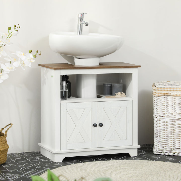 Kleankin Under Sink Cabinet, White https://www.awin1.com/pclick.php?p=39229882306&a=1765756&m=17151 Aosom Default Title