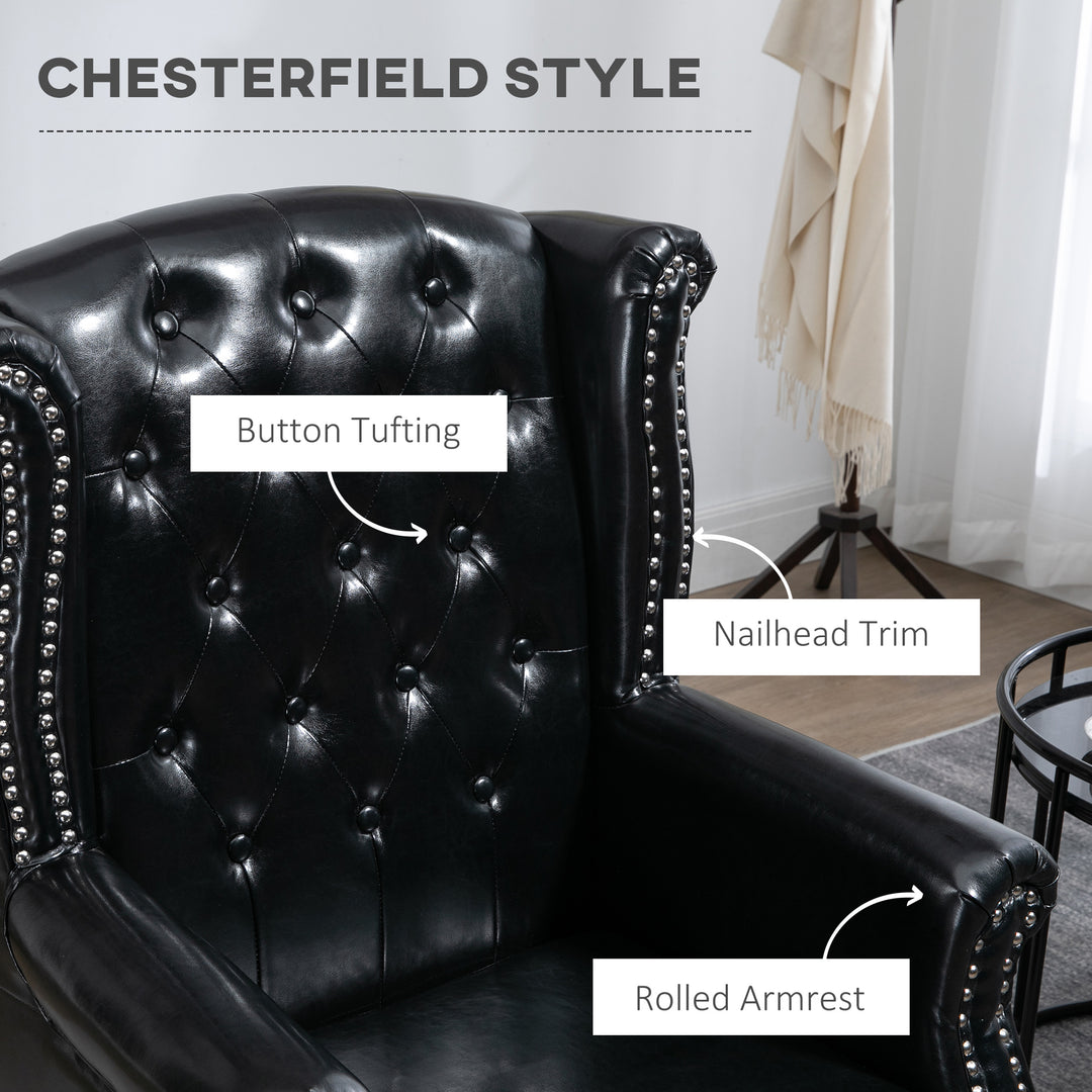 Chesterfield-style Wingback Accent Chair