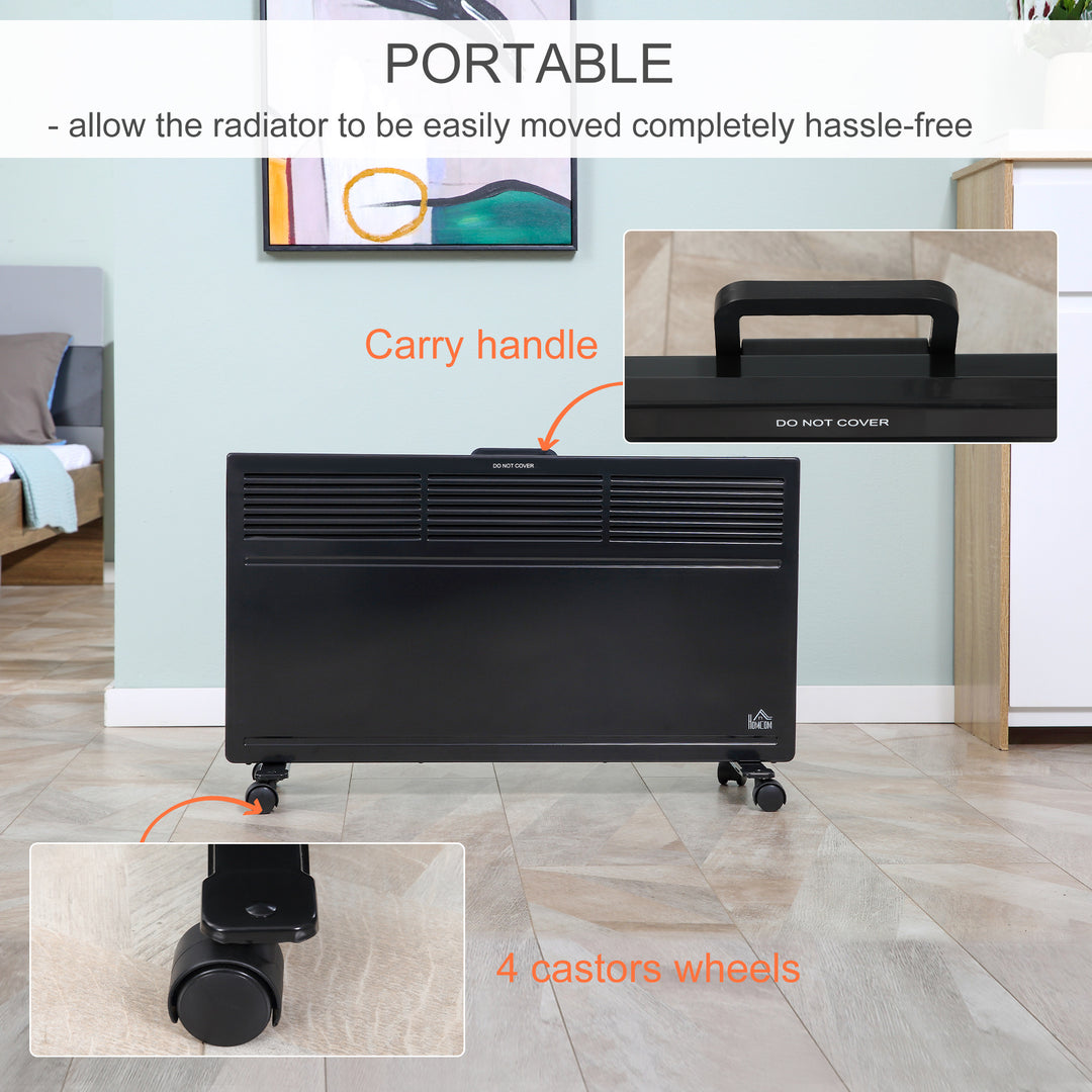 Convector Radiator Heater Freestanding or Wall-mounted Portable Electric Heating with 2 Heat Settings