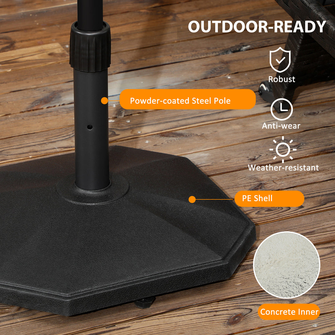 Concrete Parasol Base: 18kg Umbrella Stand for 34mm