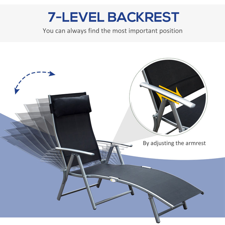 Texteline Lounger: Foldable Recliner Chair with 5 Levels