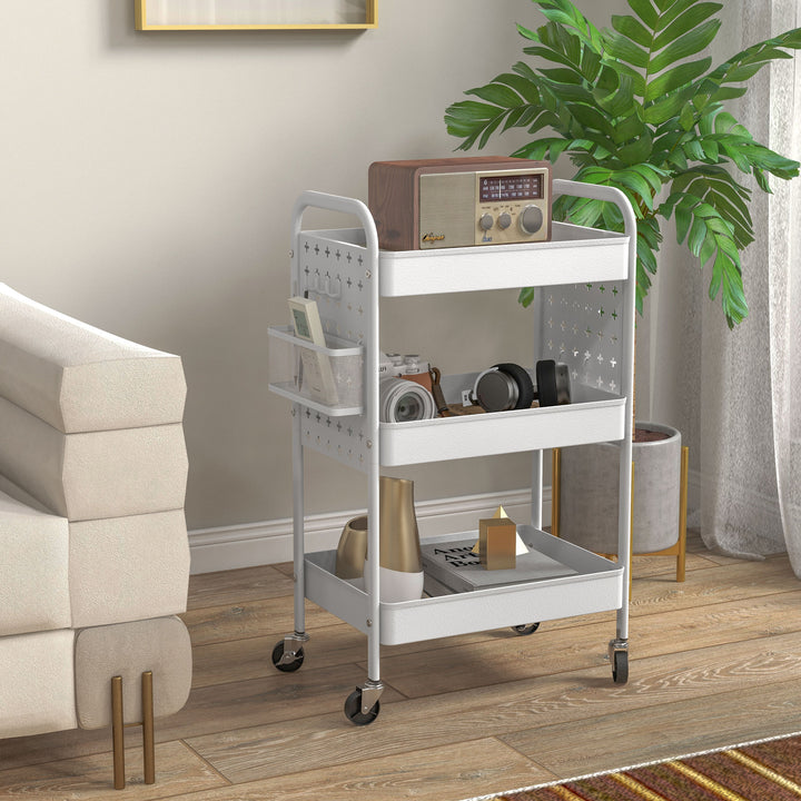 3-tier Storage Trolley on Wheels