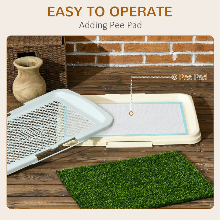 Portable Indoor Puppy Toilet Training Pad with Synthetic Grass