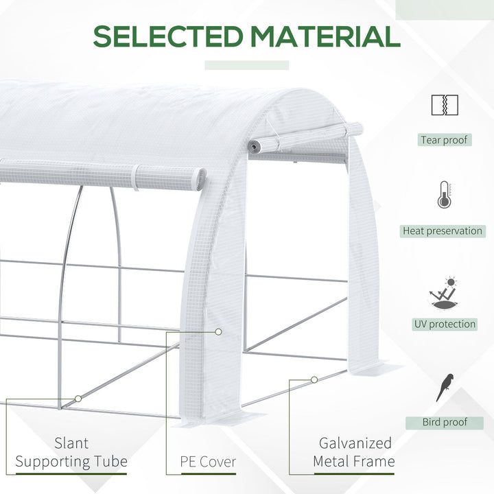 6 x 3 x 2 m Polytunnel Greenhouse