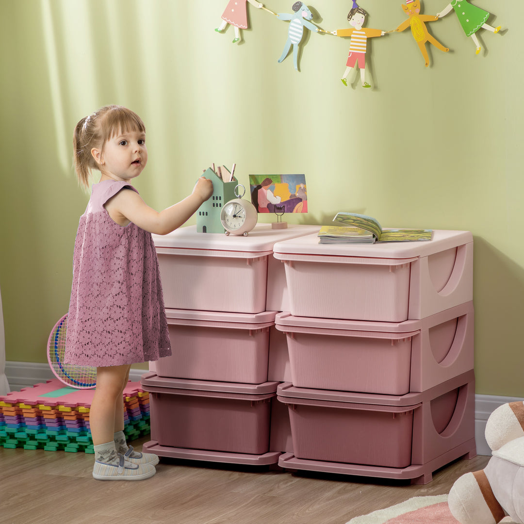 Kids Storage Units w/ 6 Drawers