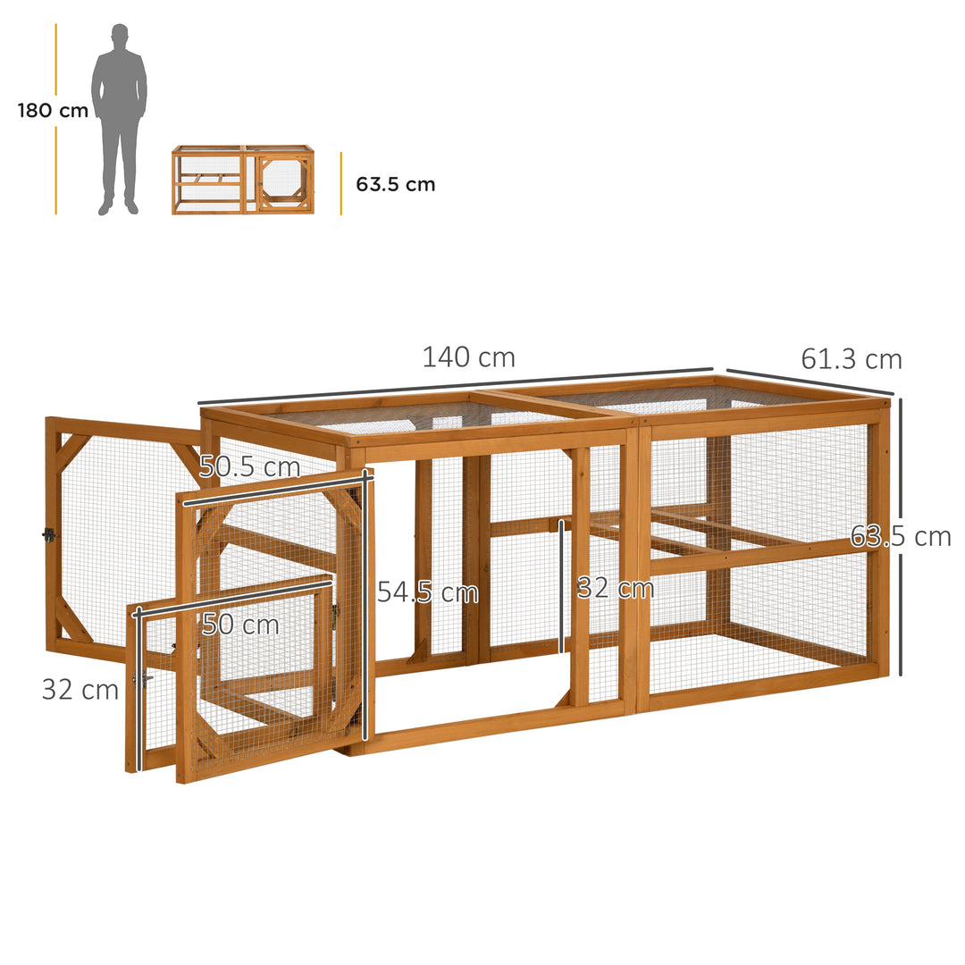 Wooden Chicken Coop with Perches