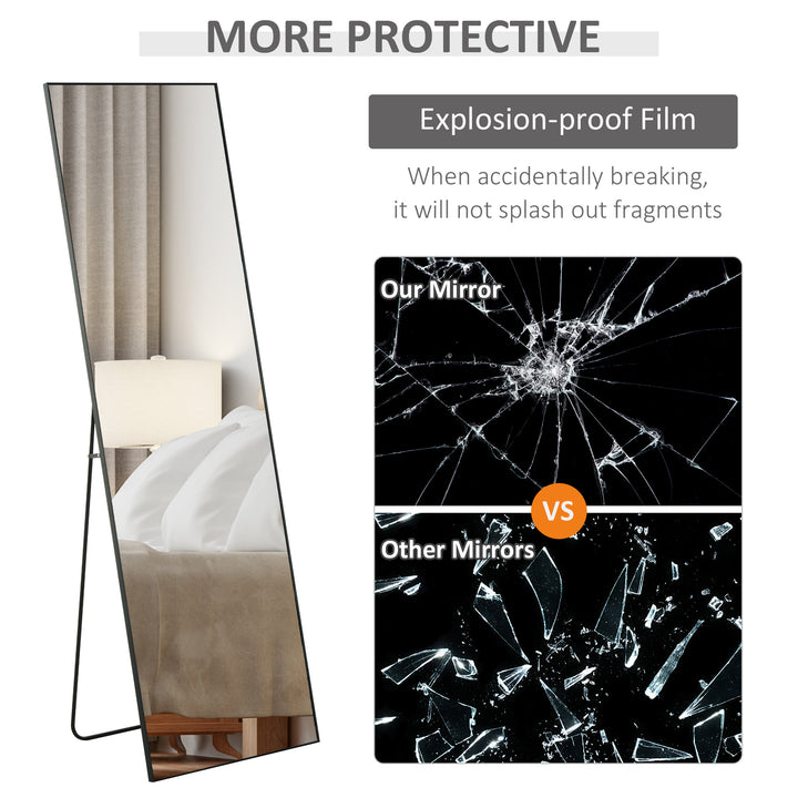 Free Standing Mirror w/ Anti-Slip Pads & Explosion-Proof Film for Bedroom & Dressing Room