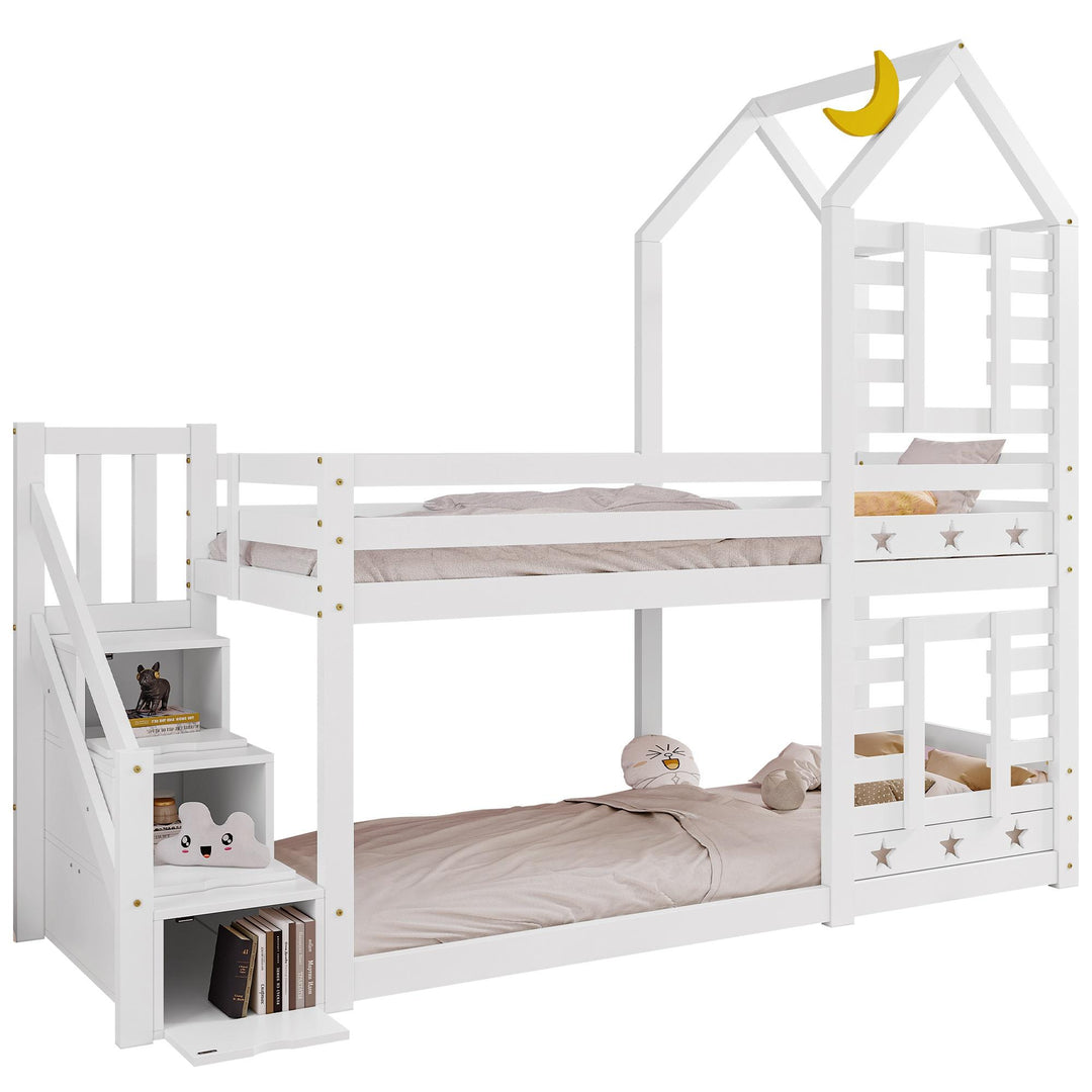 Children's Cabin Bunk Bed with Storage and Underbed Drawers