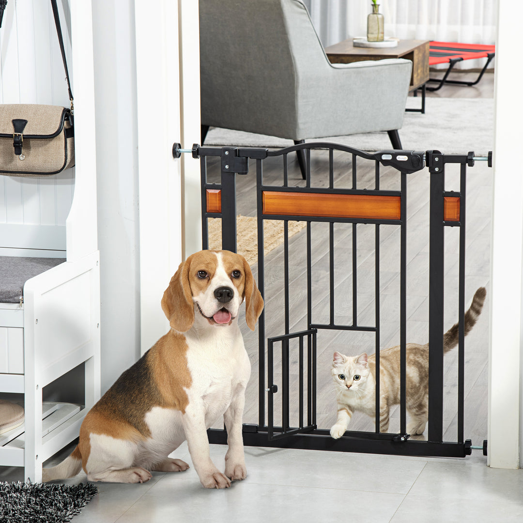 Dog Gate w/ Cat Door Pet Safety Gate