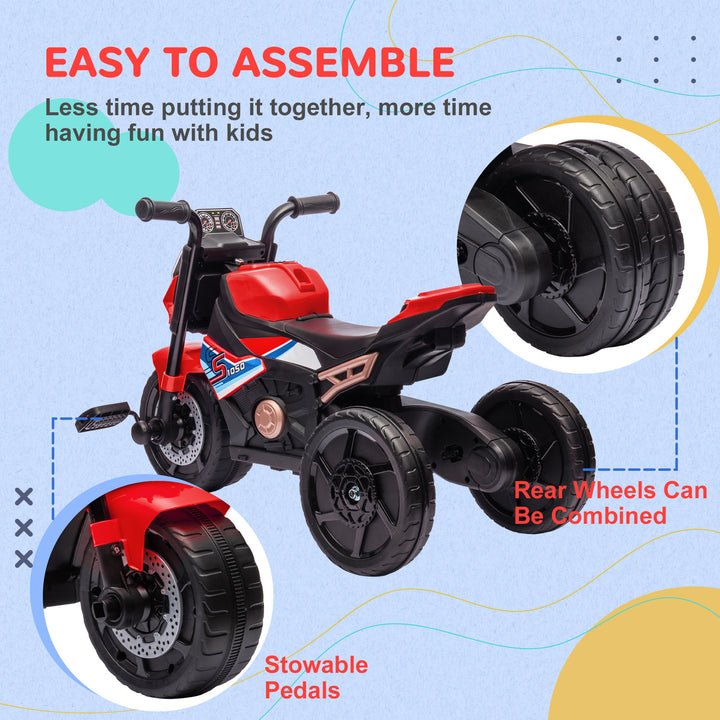 Motorcycle Design 3 in 1 Toddler Trike