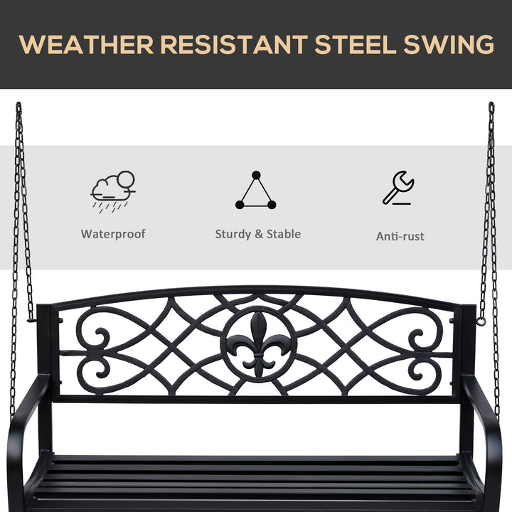 Outdoor Porch Swing Seat Bench with Chains for the Yard