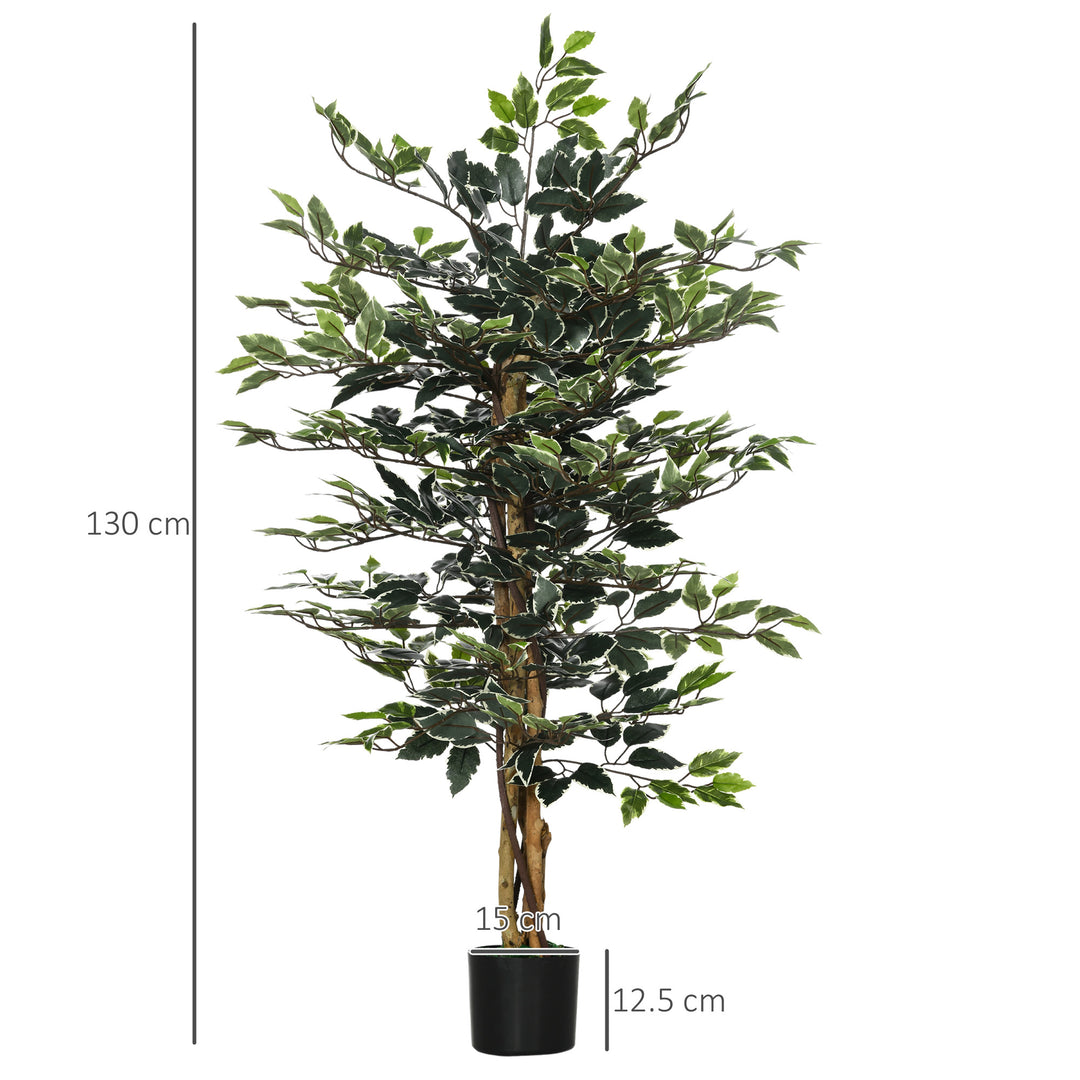 Verdant Oasis: Lifelike 130cm Ficus Tree in Pot