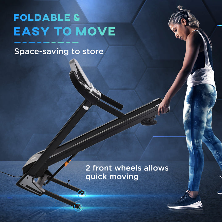 Folding Treadmill Machine Electric Motorised Running Machine 12 Preset Programs w/ LED Display