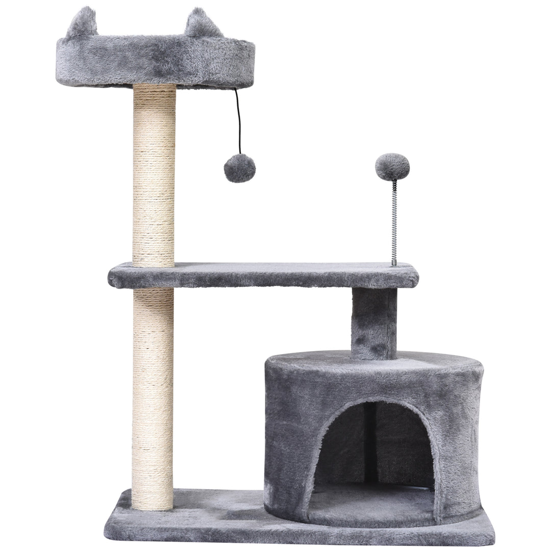 3-Tier Cat Scratching Post with Sisal Rope & Play Toys