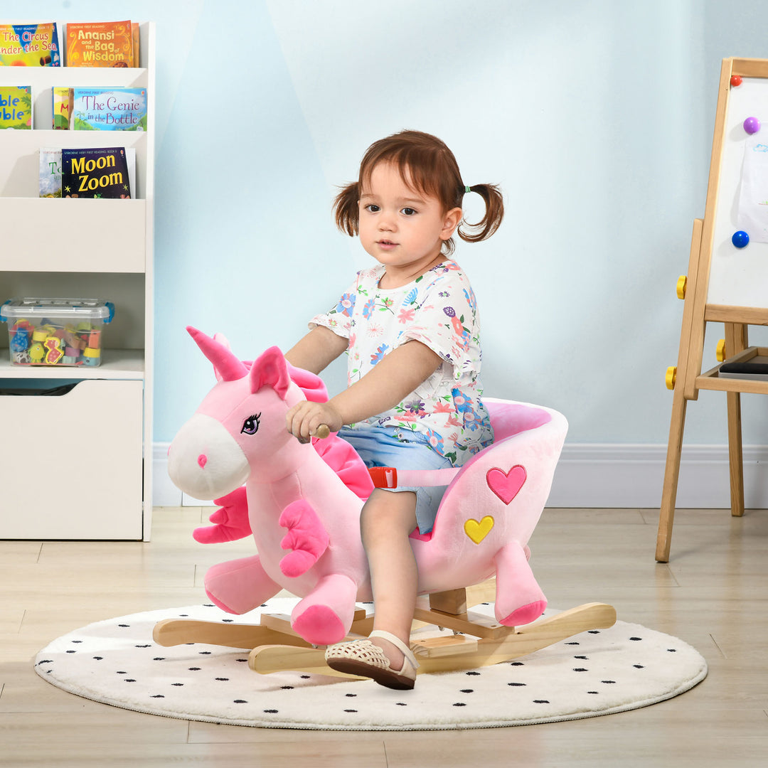 Kids Rocking Horse Ride on Unicorn with Songs