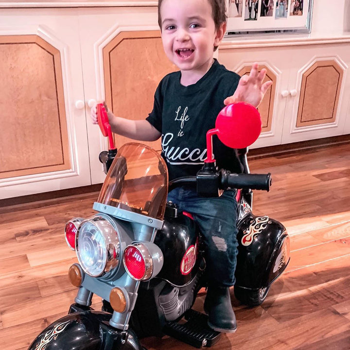 Electric Motorbike for Kids 6V Battery Powered Ride On Motorcycle with Lights and Sounds for 3-6 Years