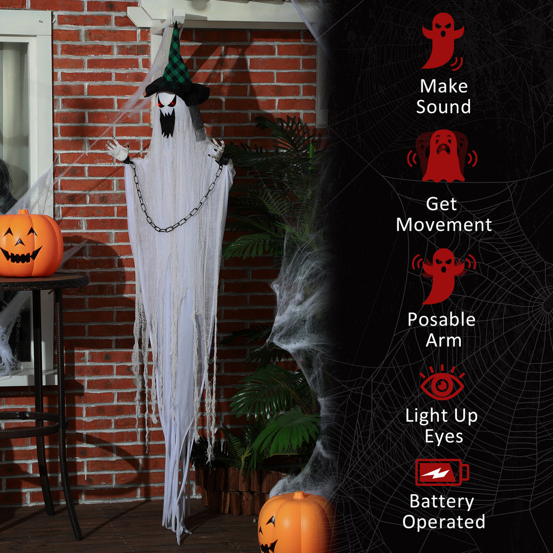 204cm 80" Hanging Ghost Outdoor Halloween Decoration