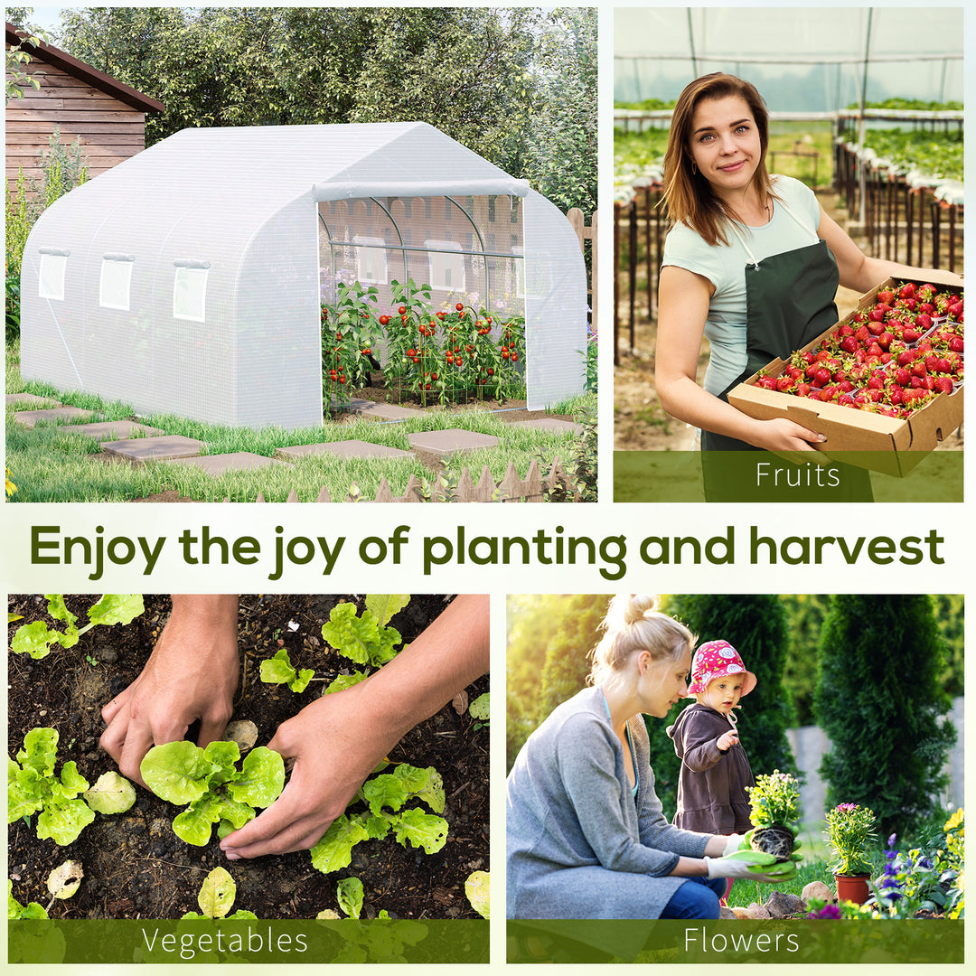 Walk-In Tunnel Greenhouse with Replacement Cover