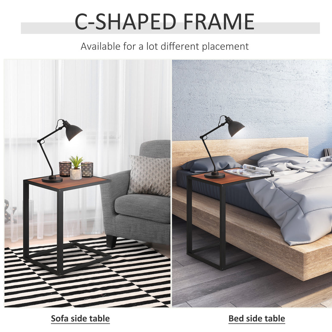 C-Shaped Sofa End Table