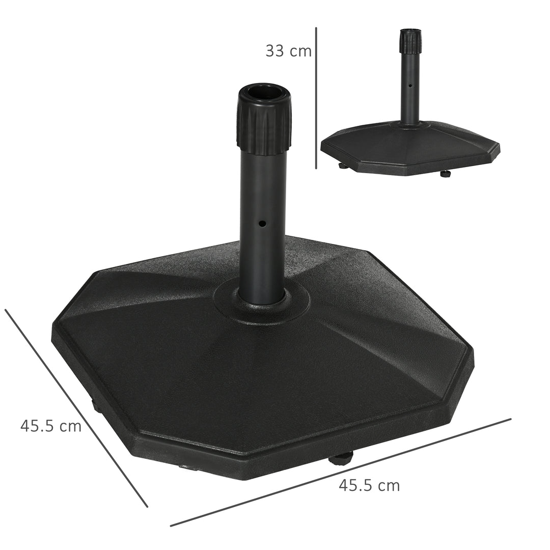 Concrete Parasol Base: 18kg Umbrella Stand for 34mm