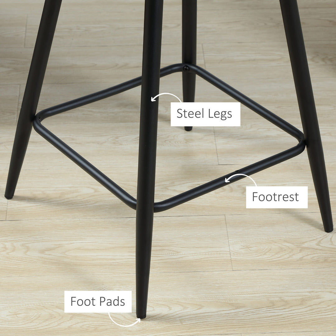 Set of 2 Bar stools With Backs