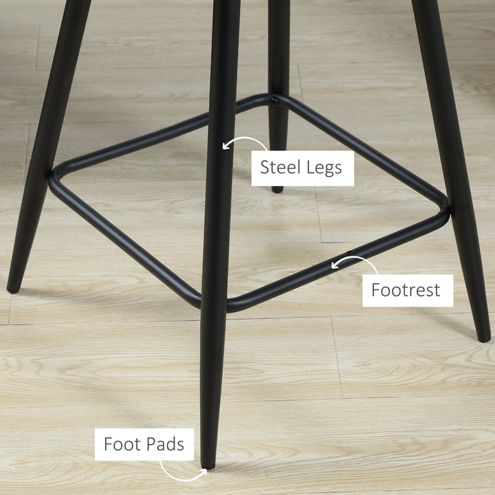 Set of 2 Bar stools With Backs