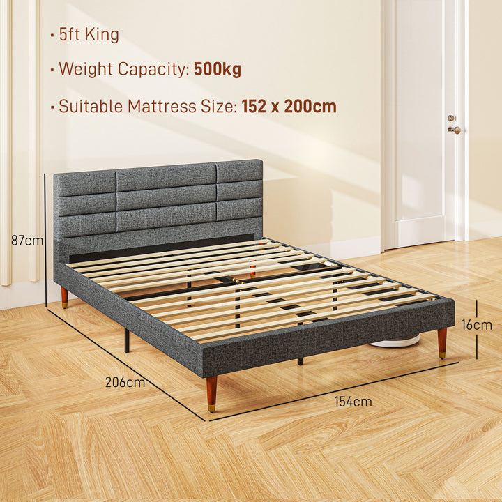 Upholstered King Bed Frame