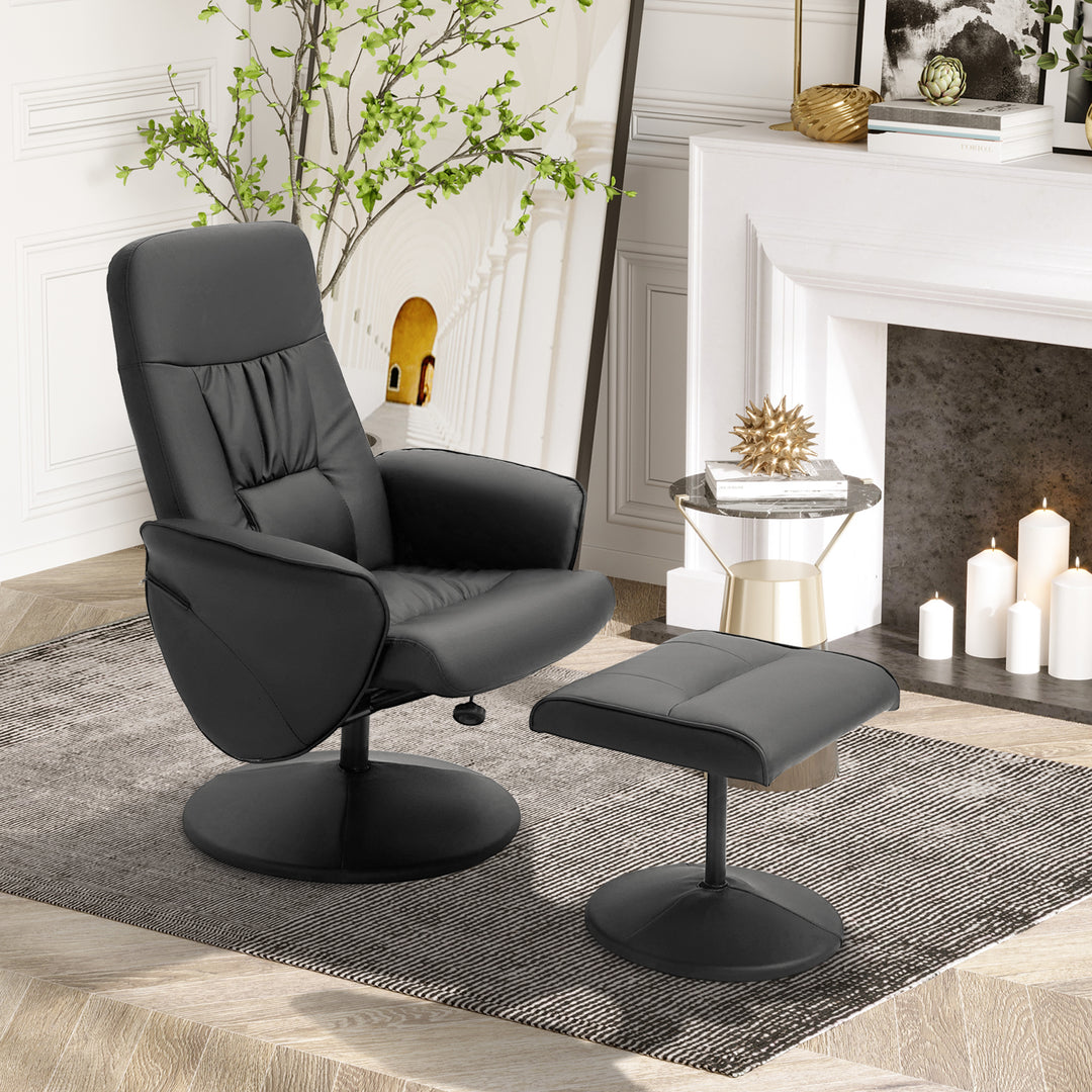 Executive Recliner Chair High Back and Footstool