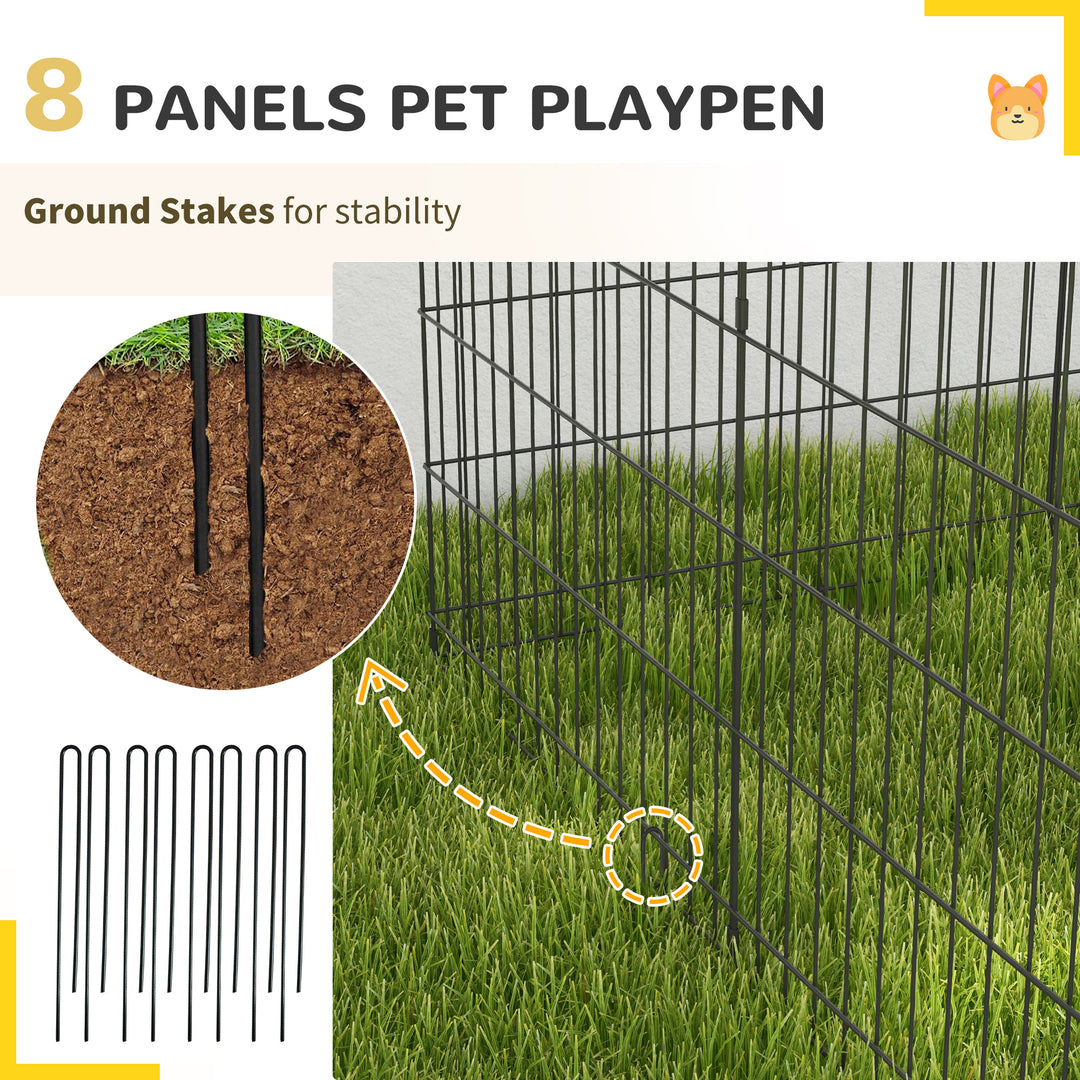 8 Panel DIY Dog Pen with Door