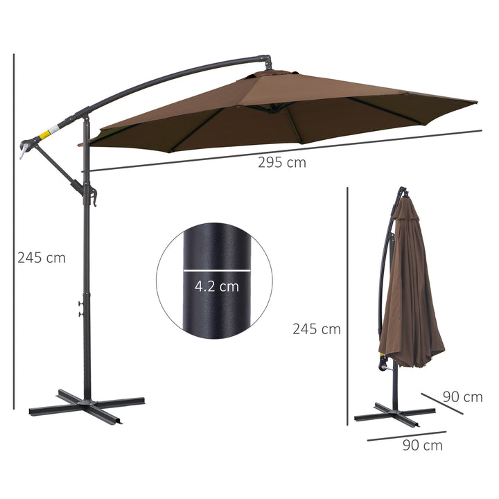 3M Brown Cantilever Umbrella