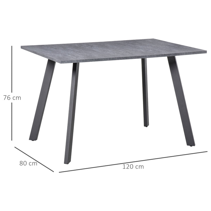 HOMCOM Rectangular Dining Table with Metal Legs